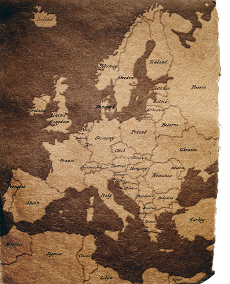 Old Map of Europe